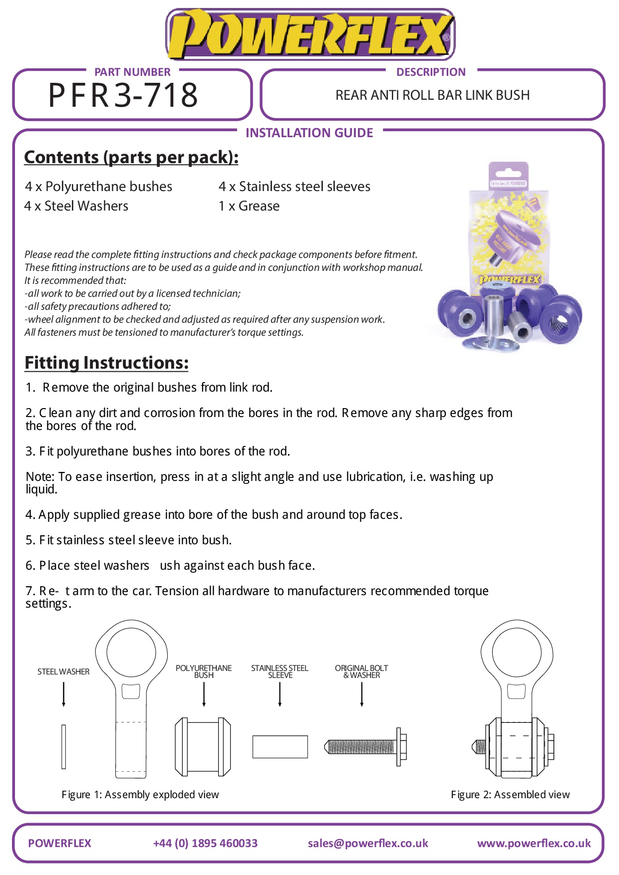 Rear Anti Roll Bar Link Bush A4 / S4 / RS4, A5 / S5 / RS5, A6 / S6 / RS6, A7 / S7 / RS7, A8 / S8, Q5 / SQ5, black