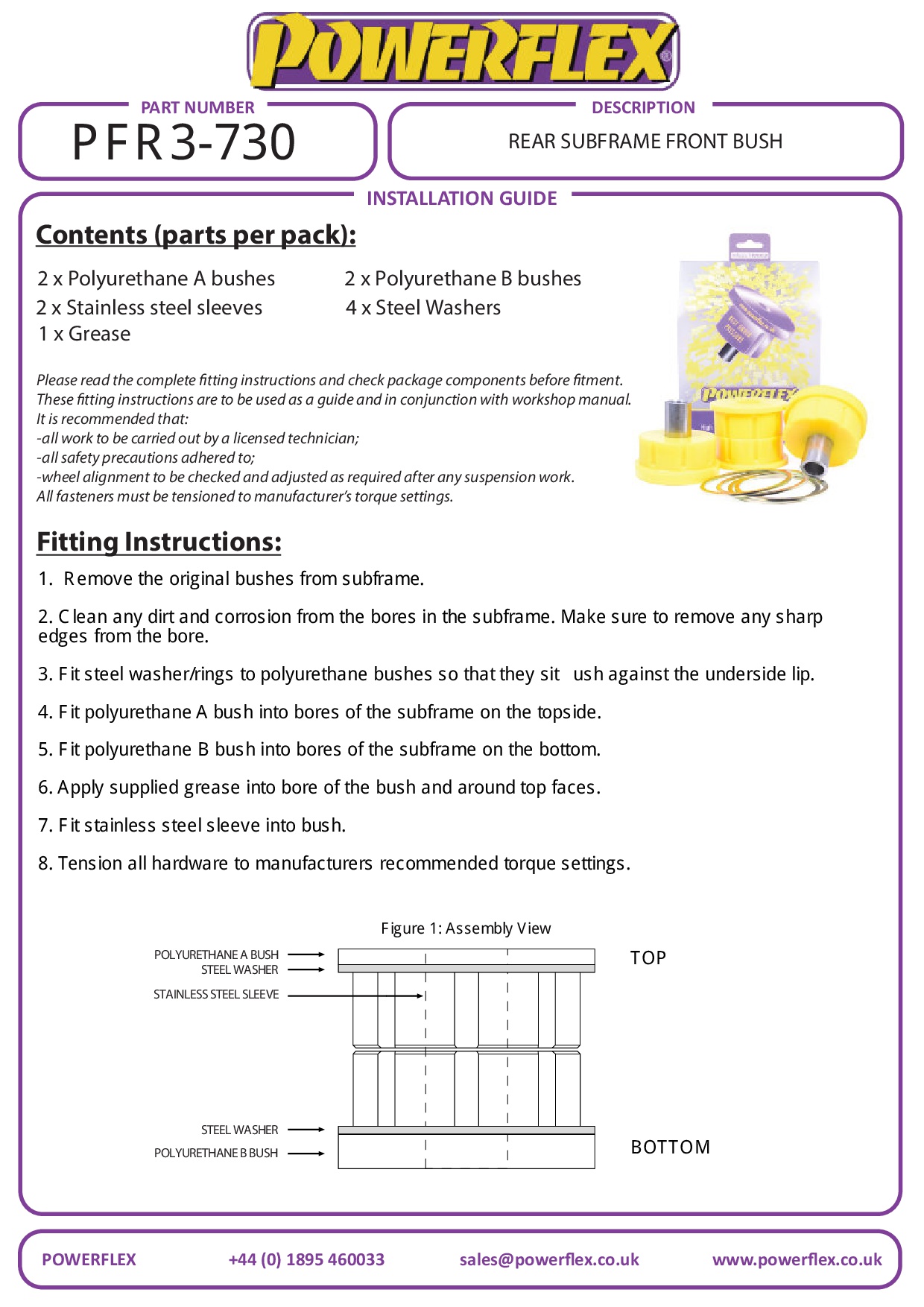 Achterste subframe voorste bus A4 / S4 / RS4, A5 / S5 / RS5, black