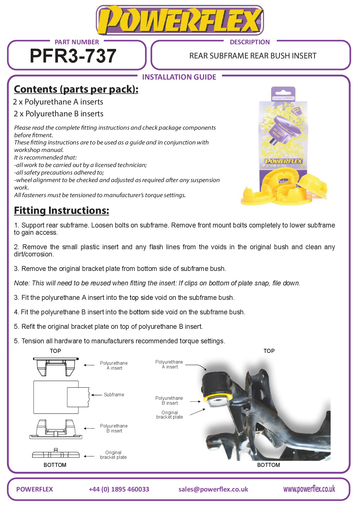 Achterste subframe achterste businzet A4 / S4 / RS4, A5 / S5 / RS5, black