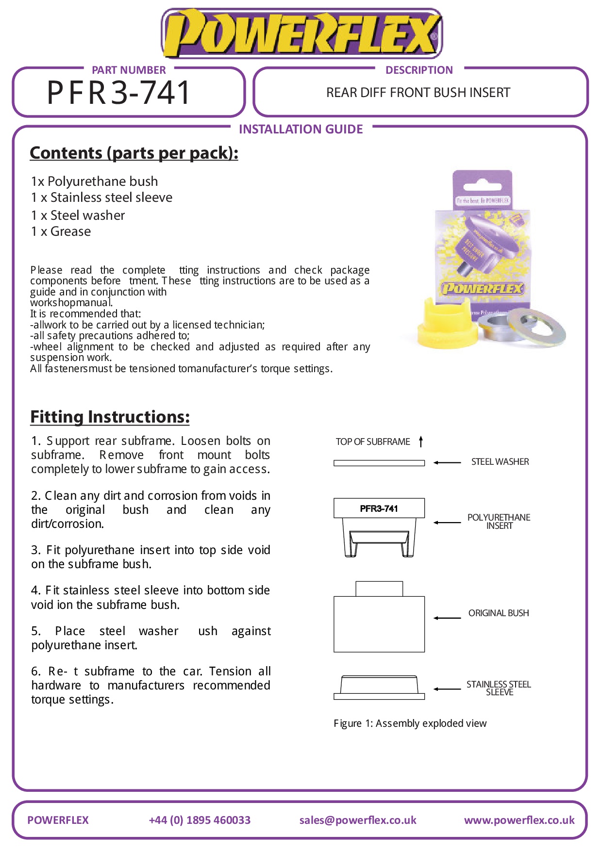 Rear Diff Front Bush Insert A4 / S4 / RS4, A5 / S5 / RS5, A6 / S6 / RS6, A7 / S7 / RS7, A8 / S8, Q5 / SQ5, black