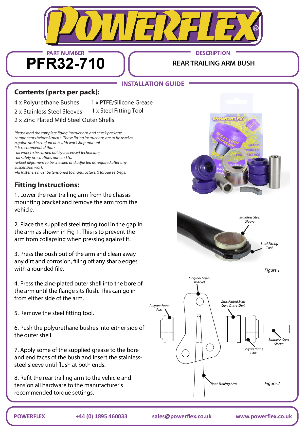 Achterste draagarmbus Freelander, Range Rover inc Sport, Evoque & Classic, straat