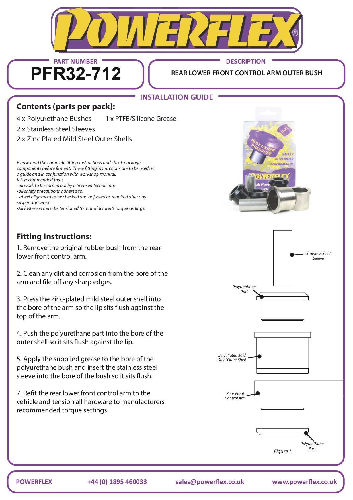 Rear Lower Front Control Arm Outer Bush Range Rover inc Sport, Evoque & Classic, road
