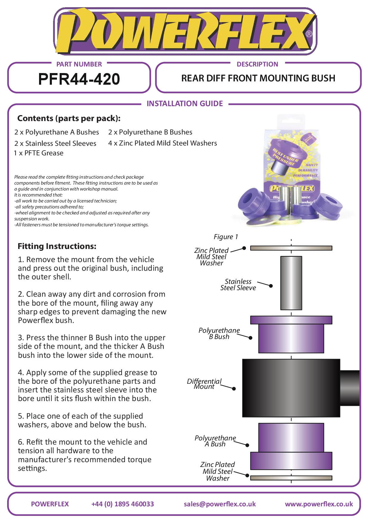Rear Diff Front Mounting Bush, RS Only Lancer Evolution IV, V & VI RS/GSR, Lancer Evolution VII, VIII & IX inc 260, road
