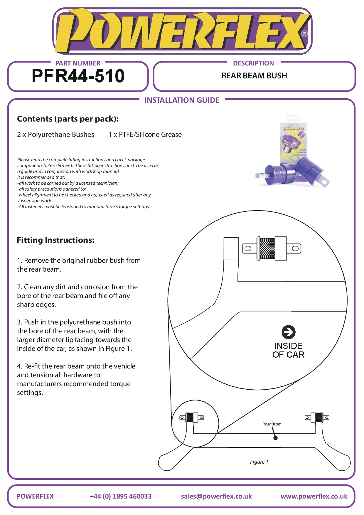 Rear Beam Bush Colt, ForFour 454 (2004 - 2006), road