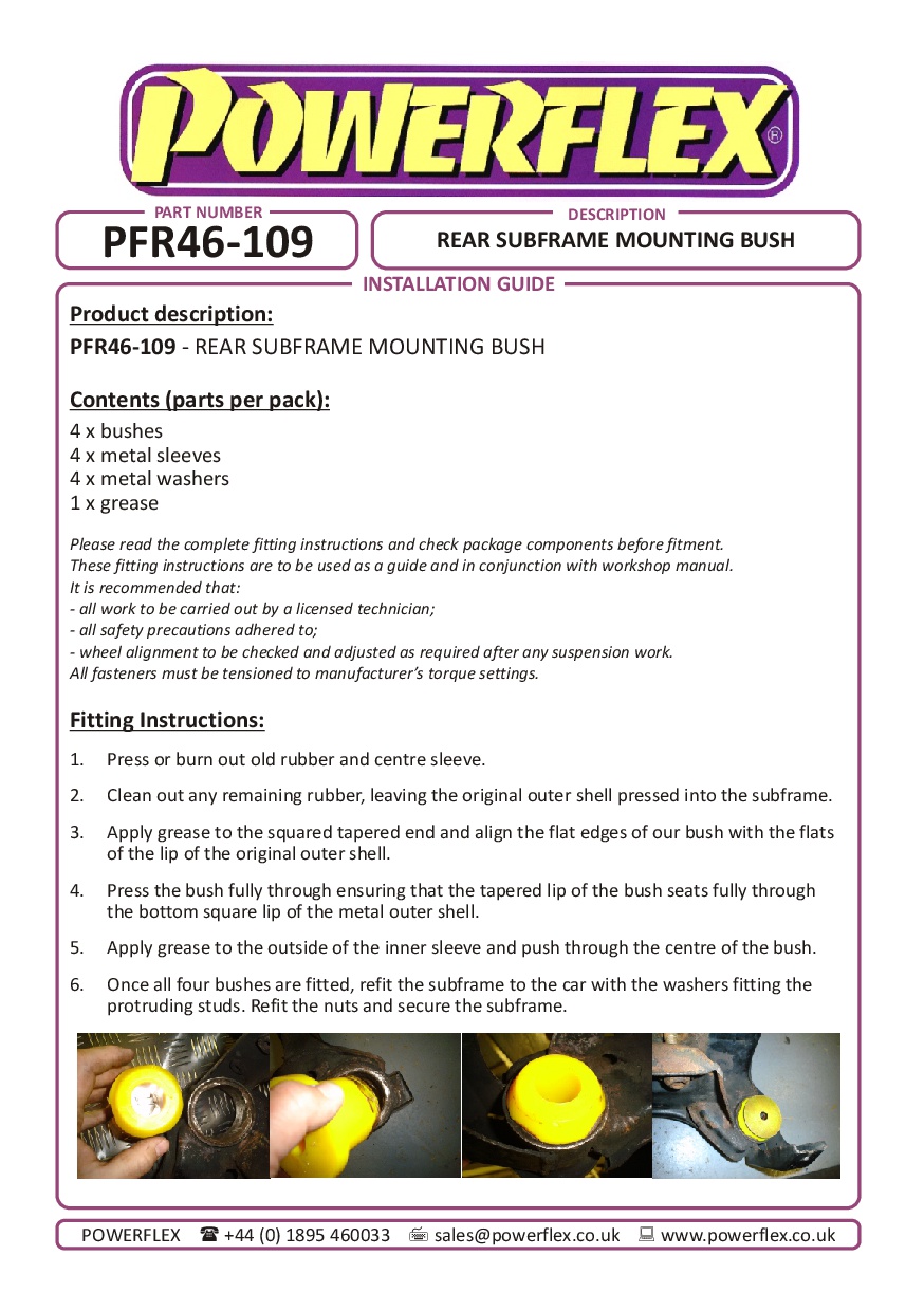 Rear Subframe Mounting Bush Pulsar/Sunny GTi-R, road