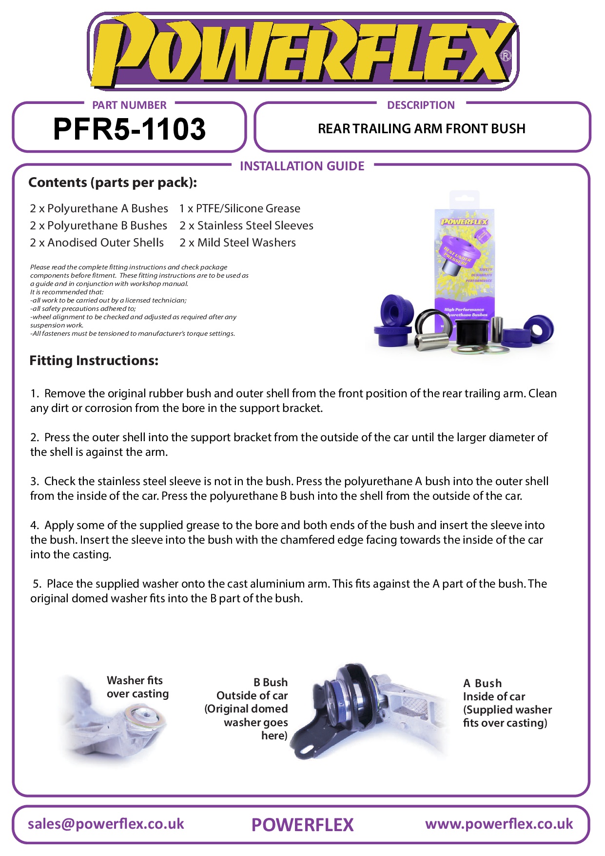Achterste draagarm, voorste bus 60 mm R50/52/53 Gen 1, R55 Clubman Gen 1, R56/57 Gen 2, R58 Coupe, R59 Roadster, R60 Countryman Gen 1, R61 Paceman, straat