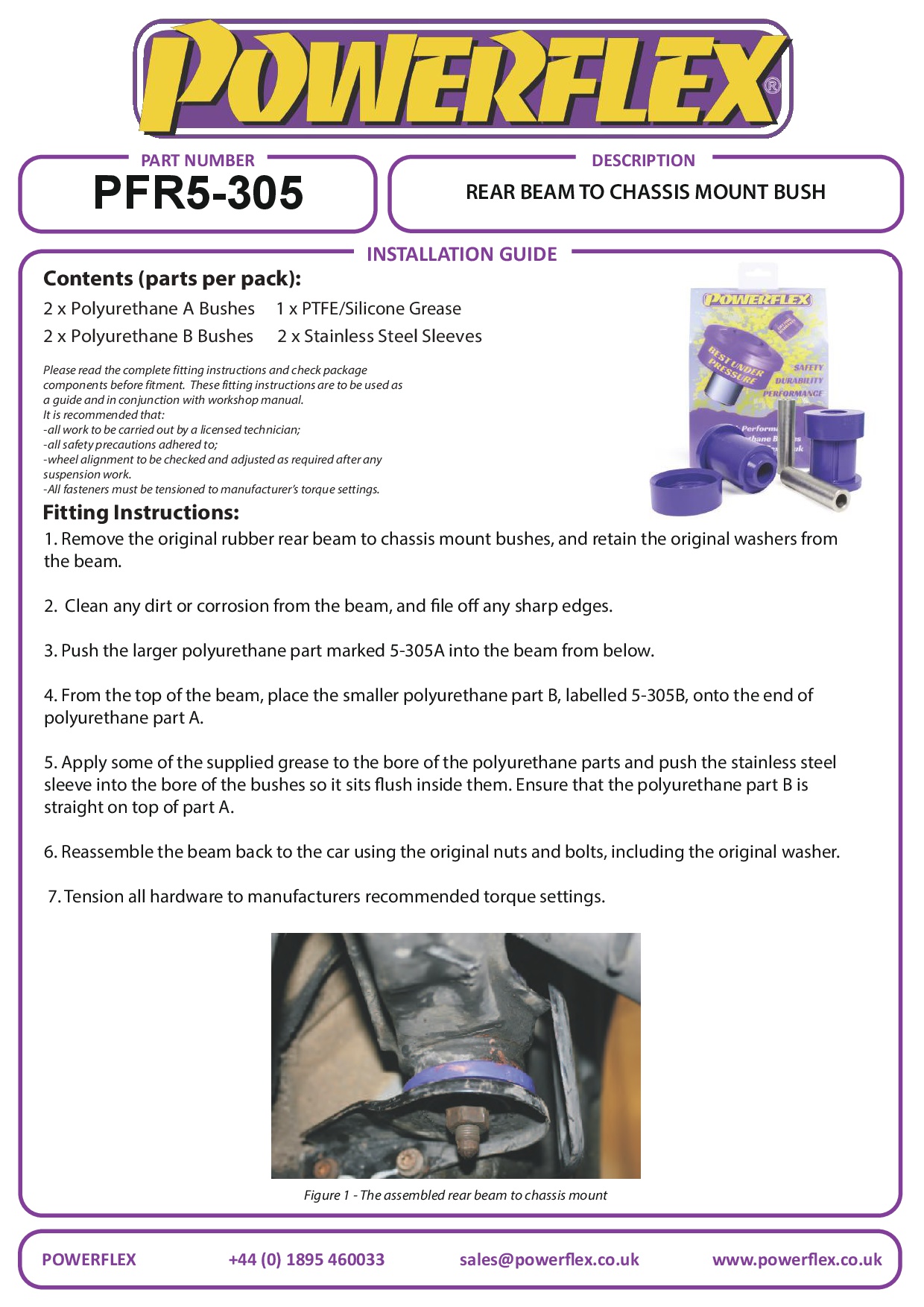 Rear Beam Mounting Bush 3 Series, black