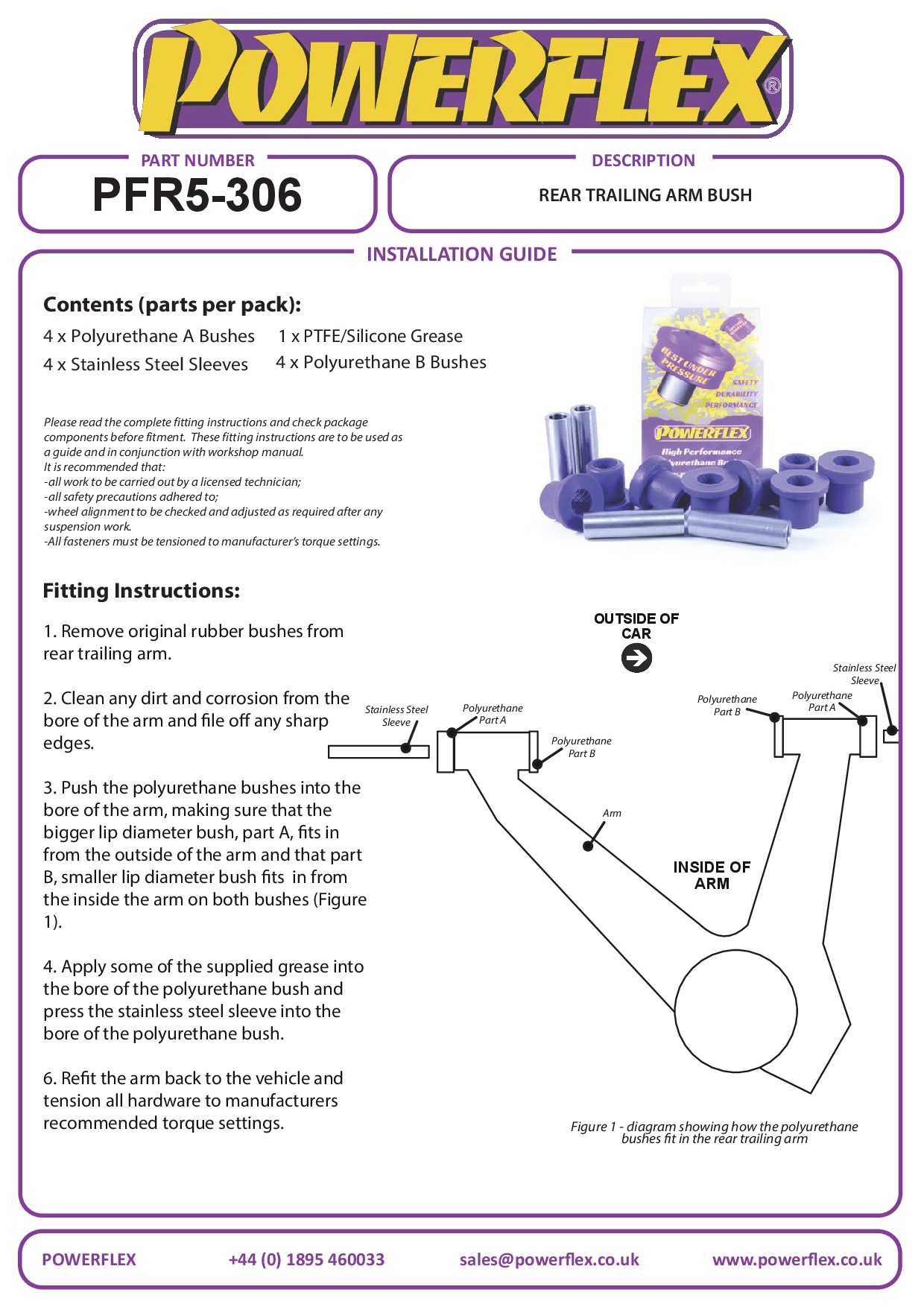 Rear Trailing Arm Bush 02 Series, 3 Series, 5 Series, E9 2.5CS - 3.0CSL, Z Series, black