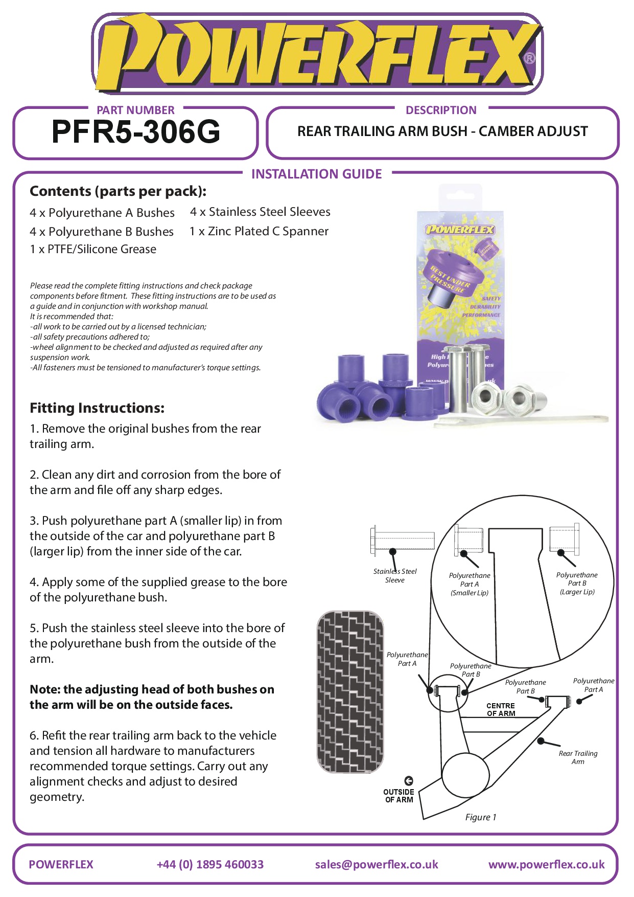 Rear Trailing Arm Bush Adjustable 02 Series, 3 Series, 5 Series, E9 2.5CS - 3.0CSL, Z Series, road