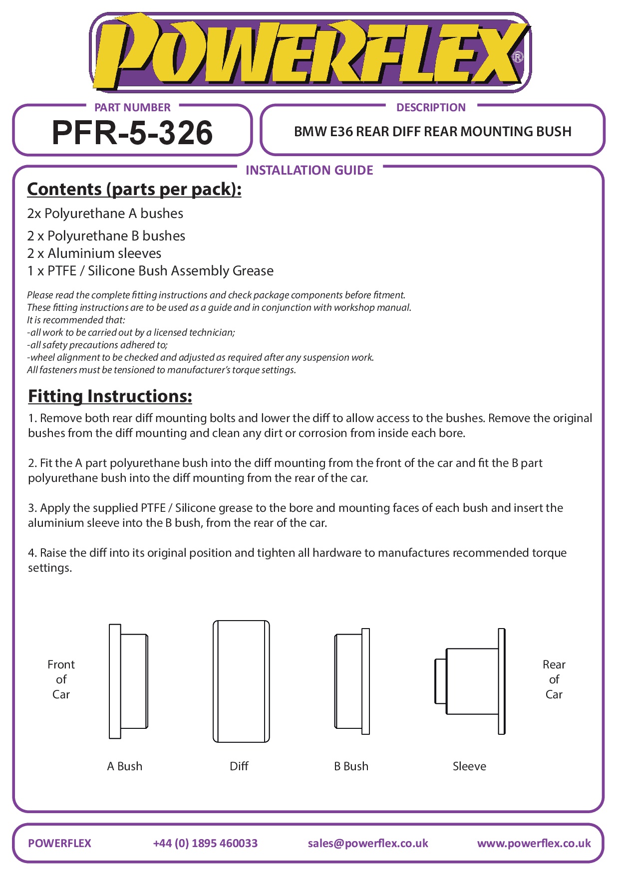Achterdiff achterste montagebus 3 Series, black