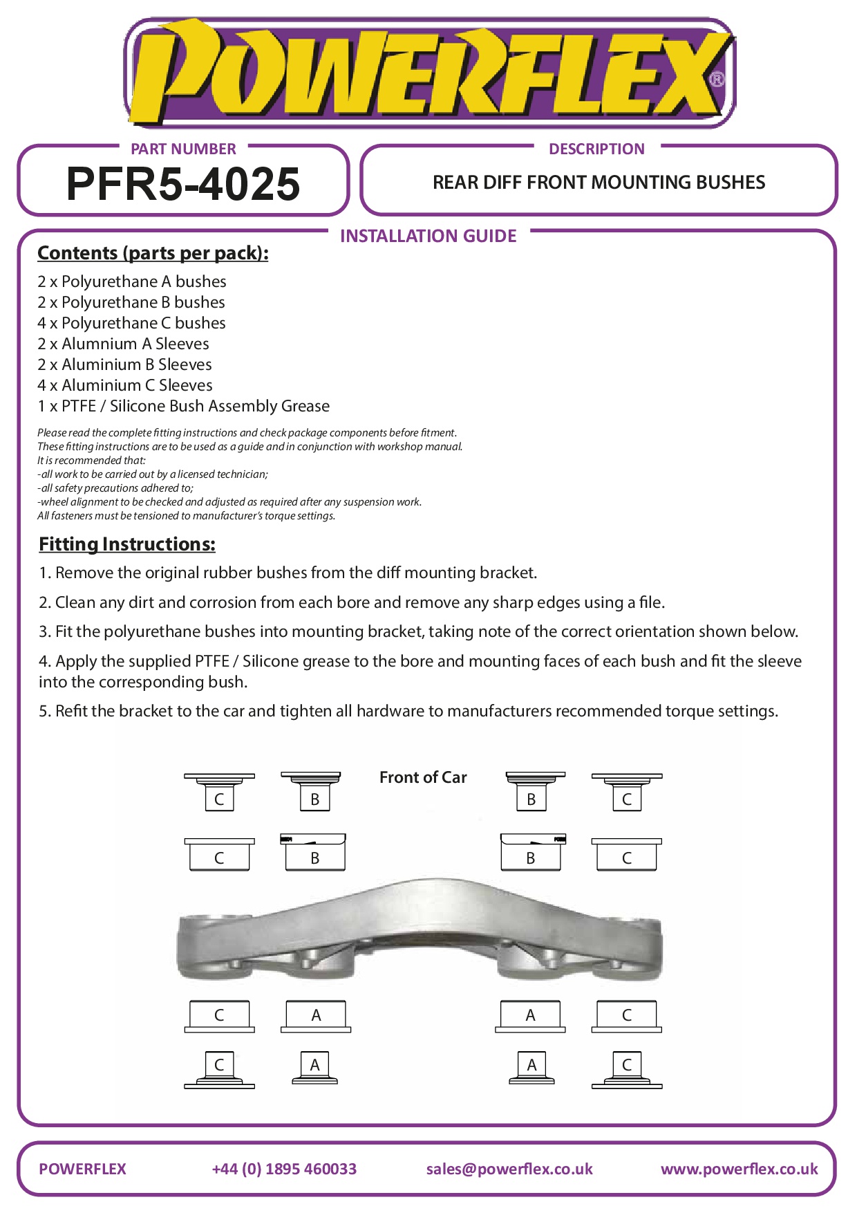 Rear Diff Front Mounting Bush 2 Series, 3 Series, 4 Series, road