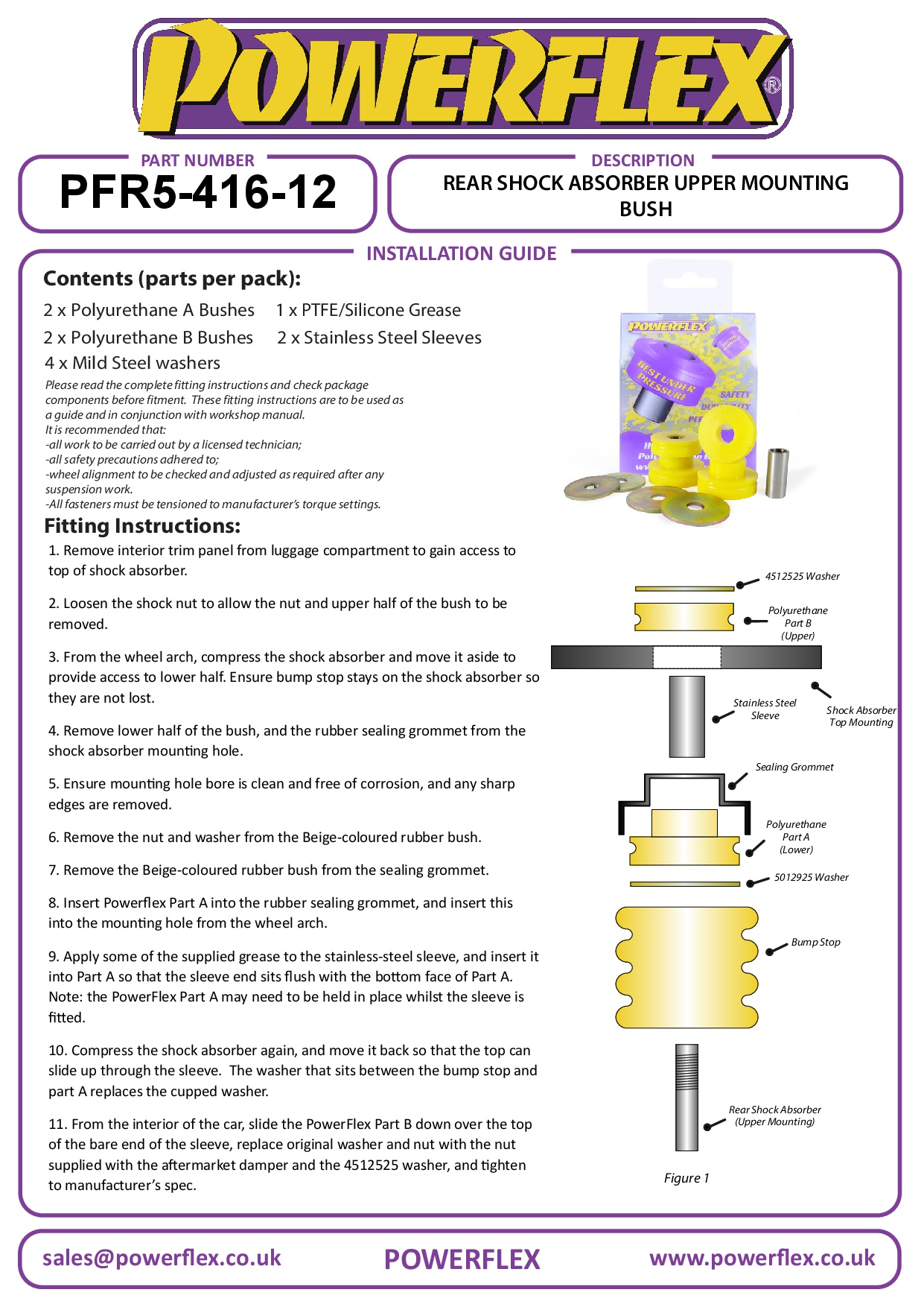 Rear Upper Shock Mounting Bush 12mm 1 Series, 3 Series, X Series, M12, road