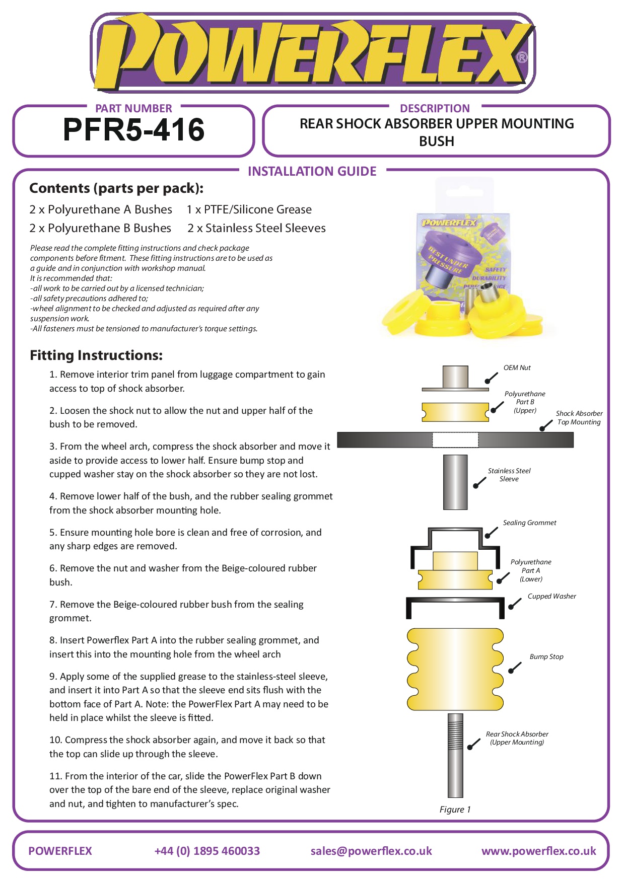 Rear Upper Shock Mounting Bush 10mm 1 Series, 3 Series, black