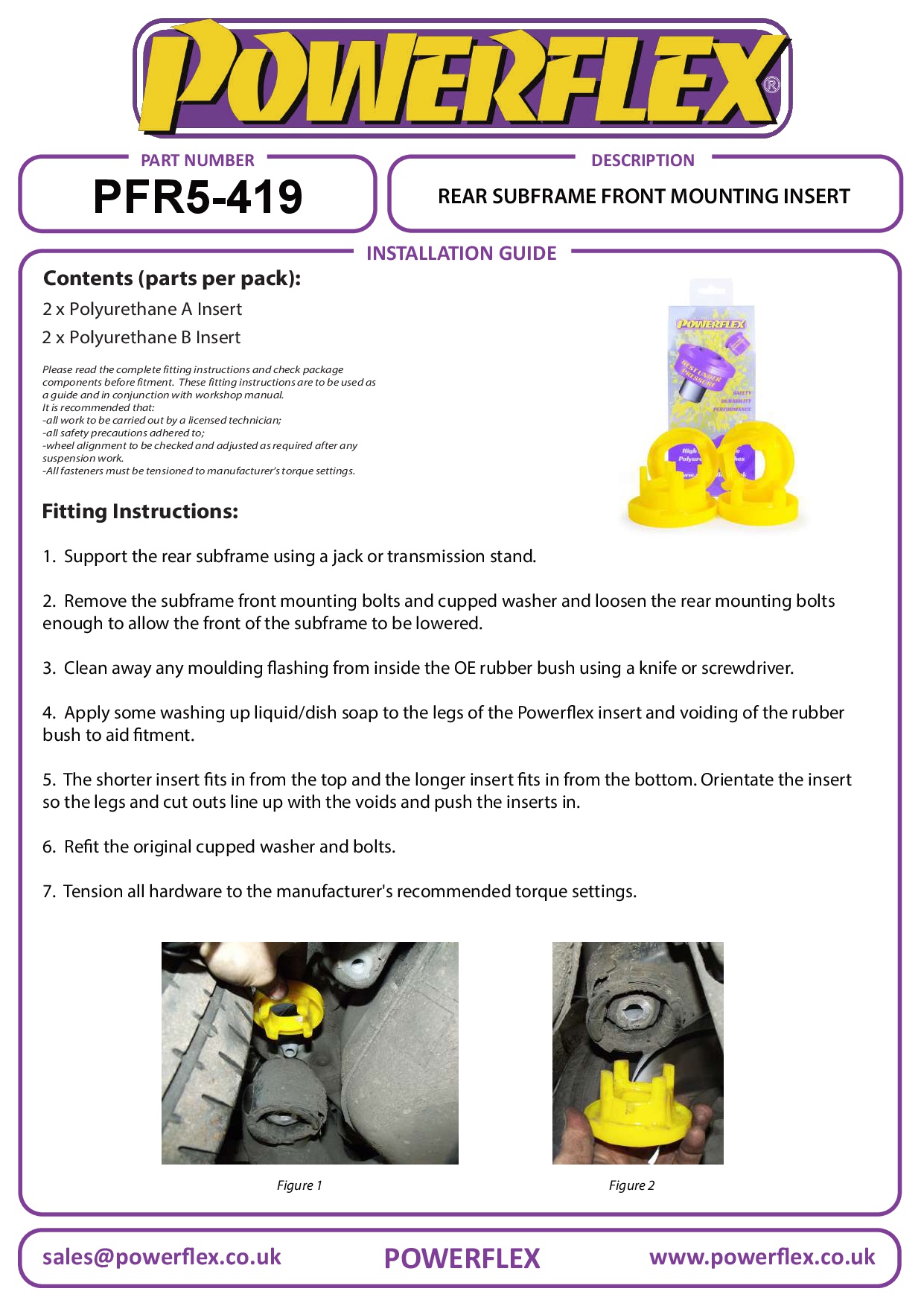 Rear Subframe Front Mounting Insert 1 Series, 3 Series, black