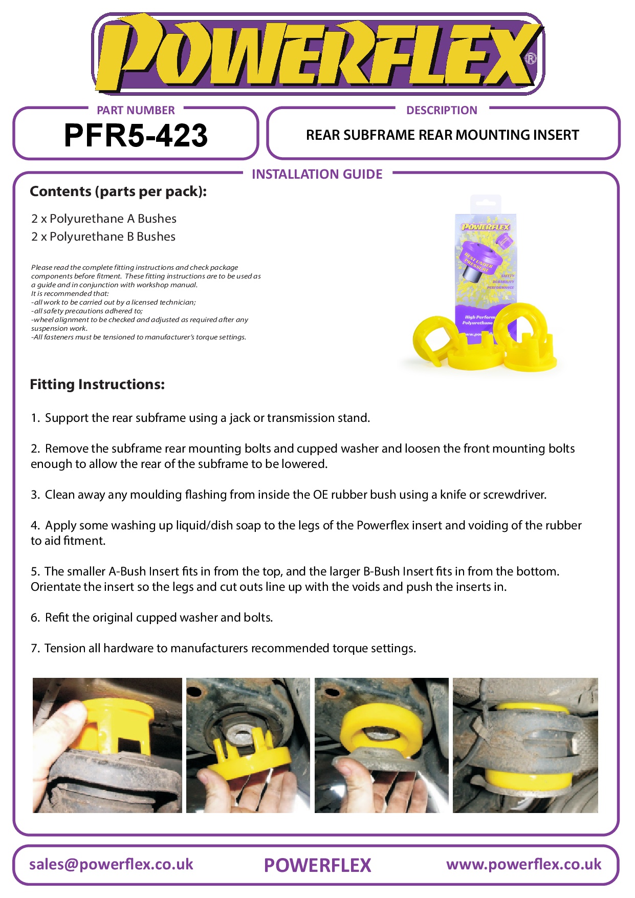 Rear Subframe Rear Mounting Insert 1 Series, 3 Series, black