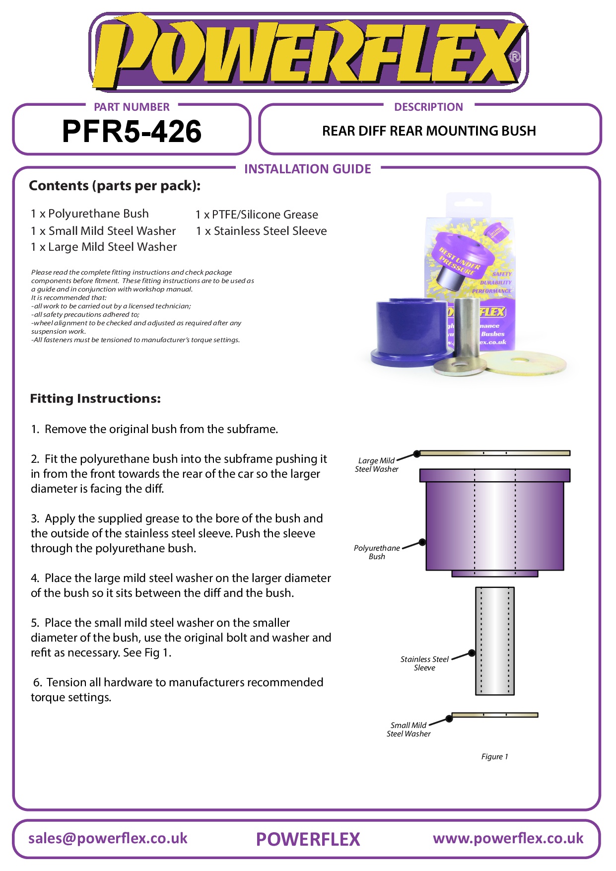 Rear Diff Rear Mounting Bush 1 Series, 2 Series, 3 Series, 4 Series, black