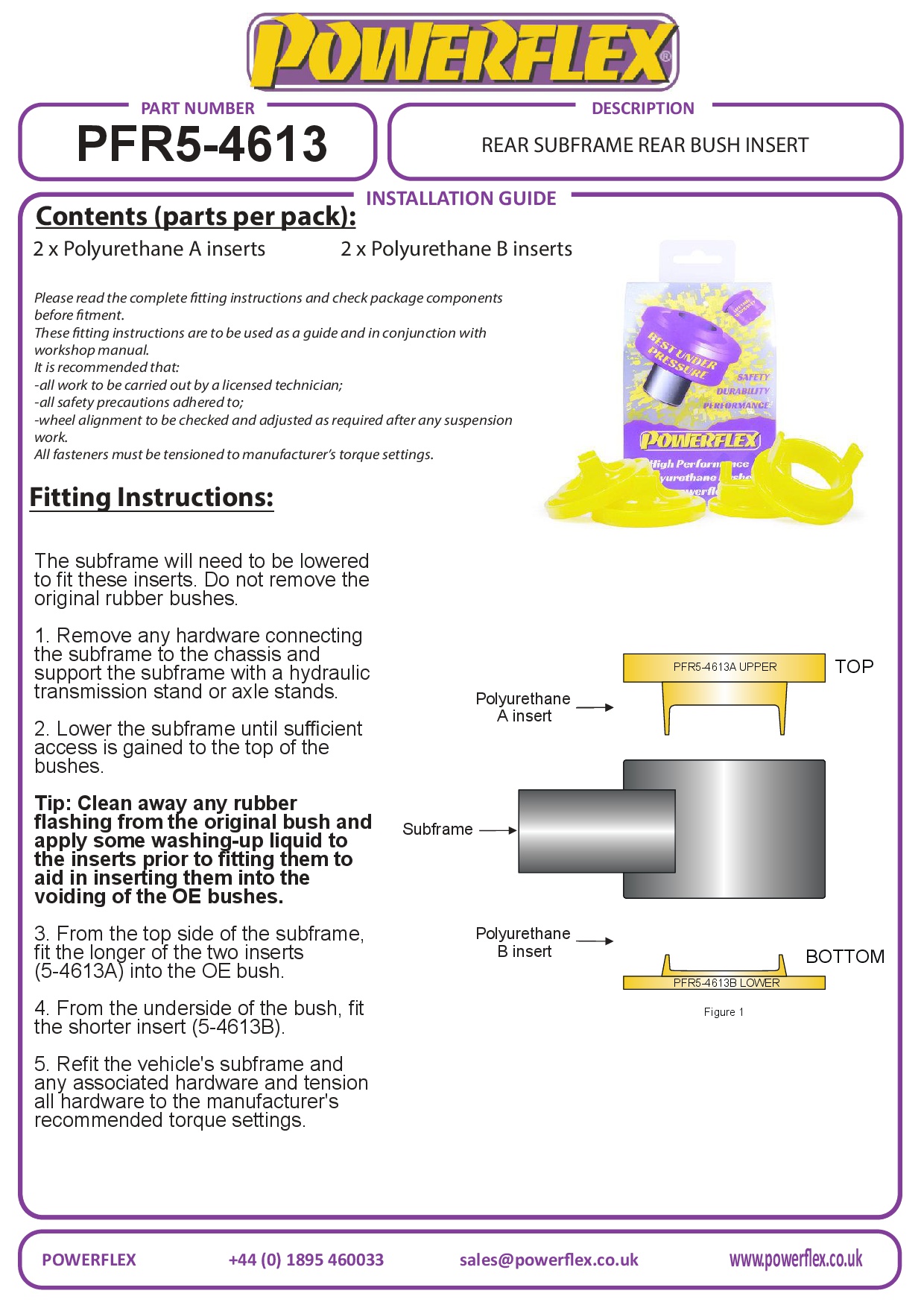 Rear Subframe Rear Bush Insert 3 Series, X Series, Z Series, road
