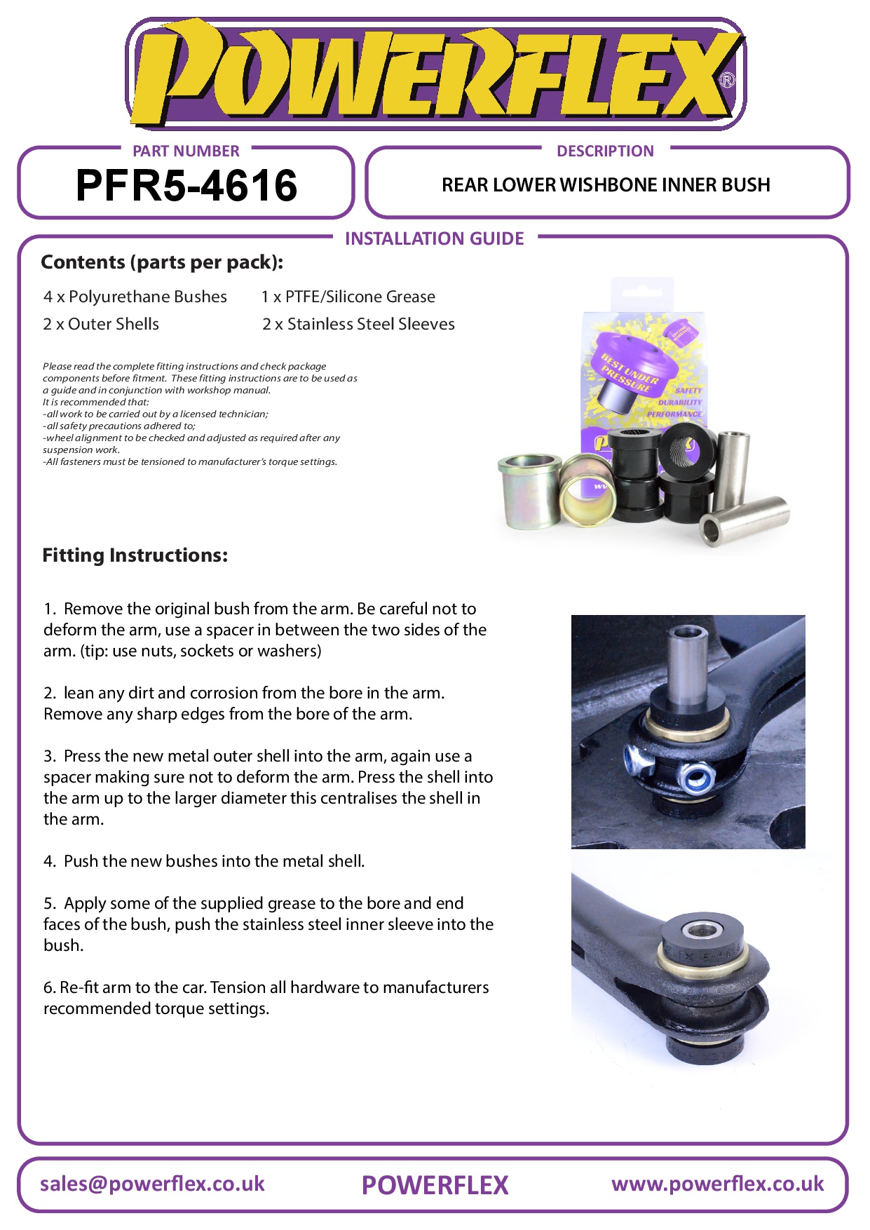 Rear Lower Wishbone Inner Bush 3 Series, X Series, Z Series, road