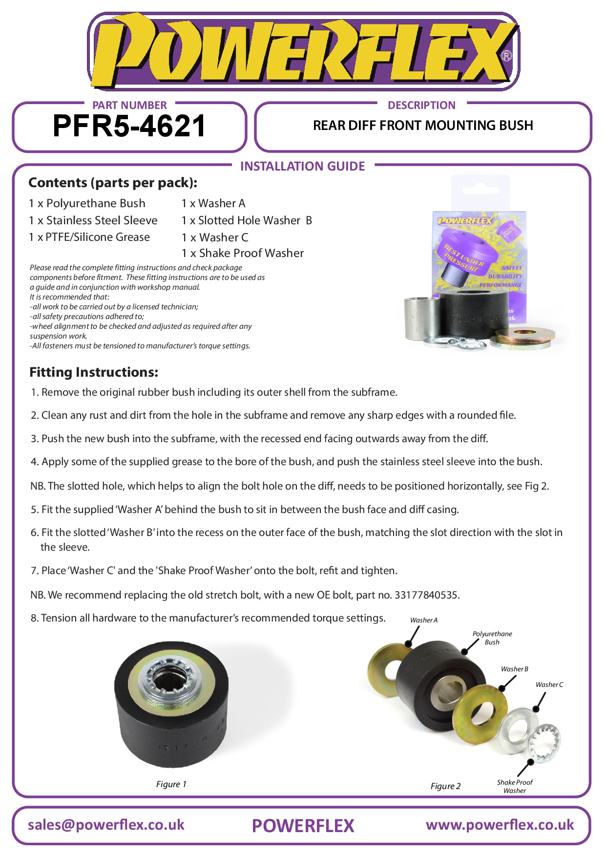 Rear Diff Front Mounting Bush 3 Series, Z Series, road