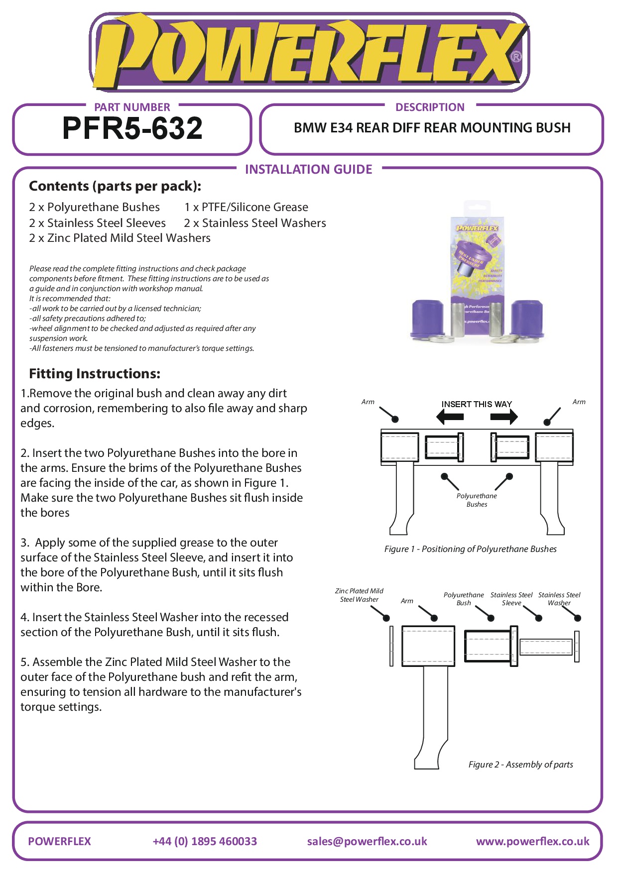 Rear Diff Rear Mounting Bush 5 Series, 7 Series, black
