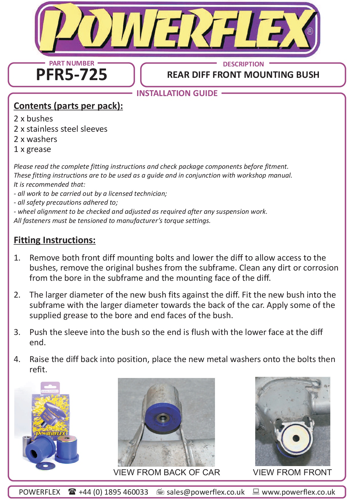 Achterdiff voorste montagebus 5 Series, 6 Series, black