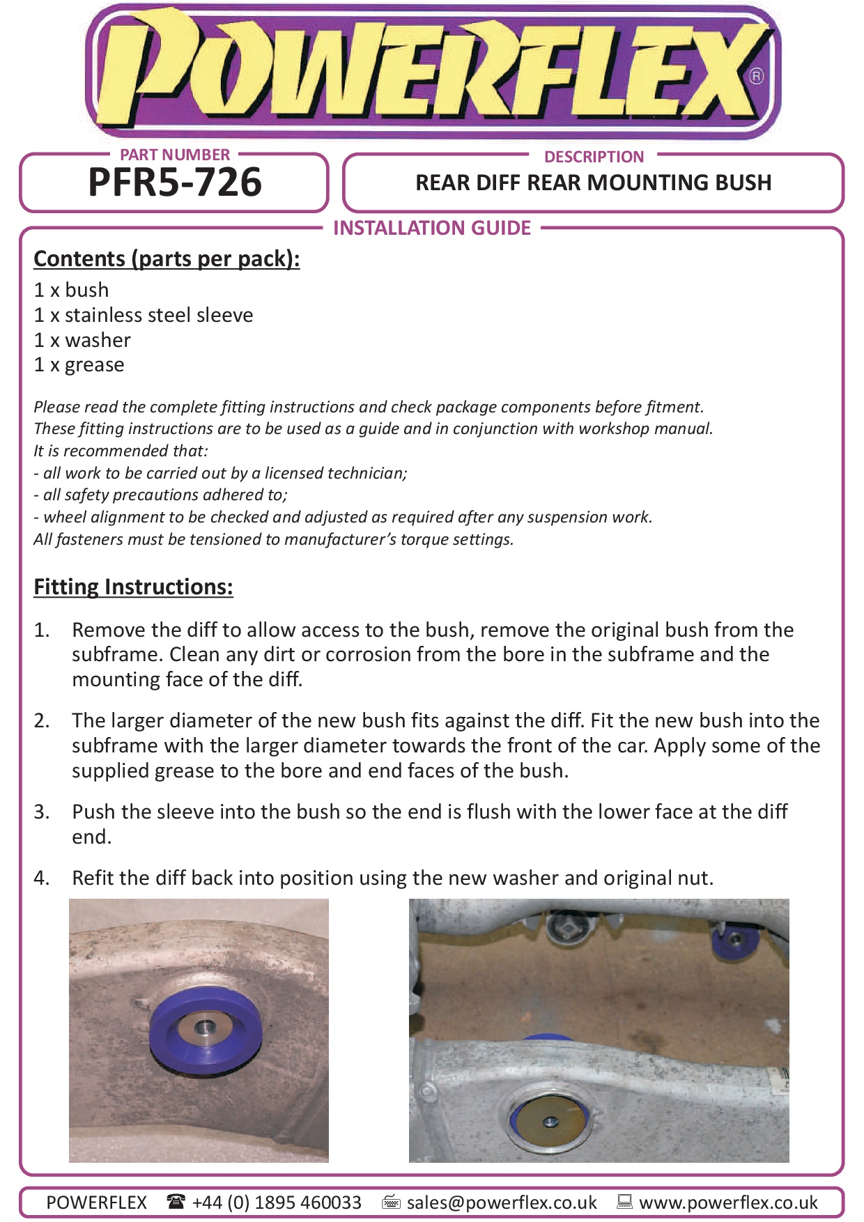 Achterdiff achterste montagebus 5 Series, 6 Series, black