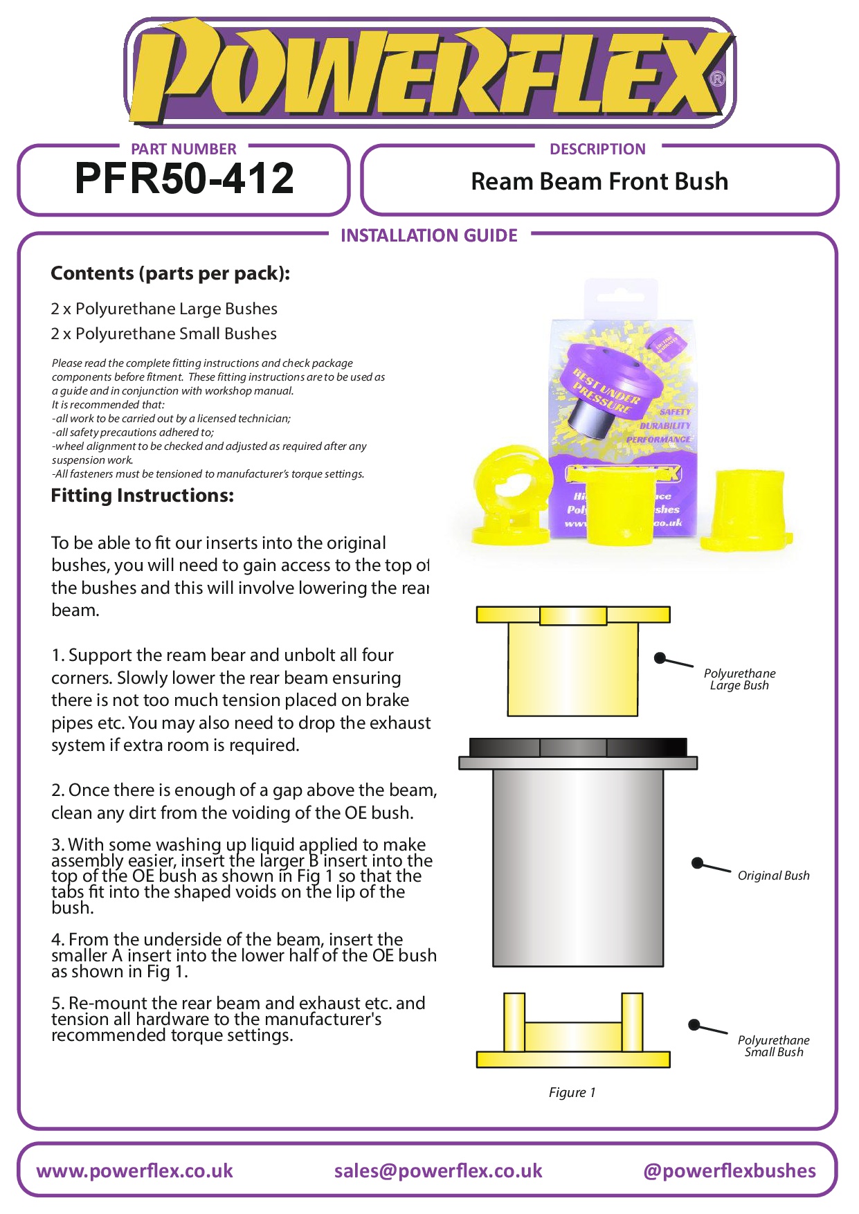 Rear Beam Front Bush Insert 206, road