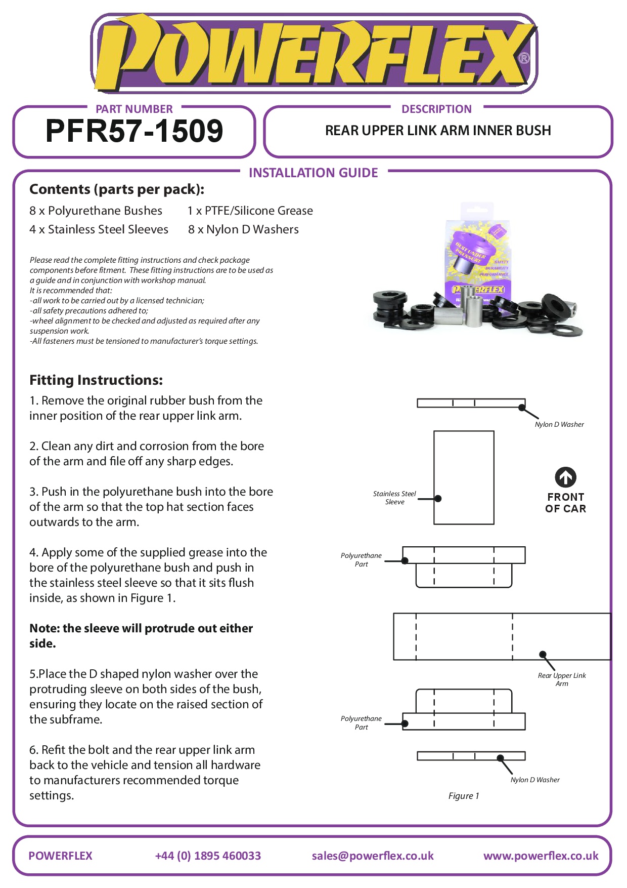 Binnenste bus bovenste verbindingsarm achter 911 996, 911 997, black