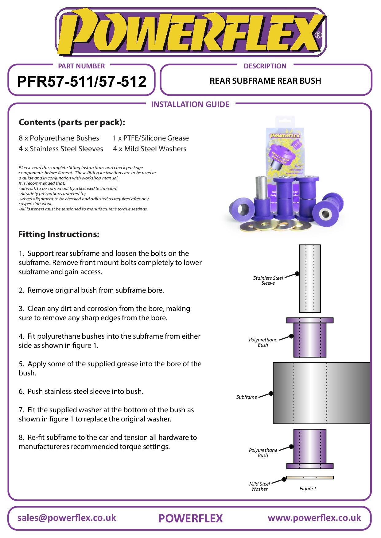 Achterste subframe achterste bus 911 996, straat