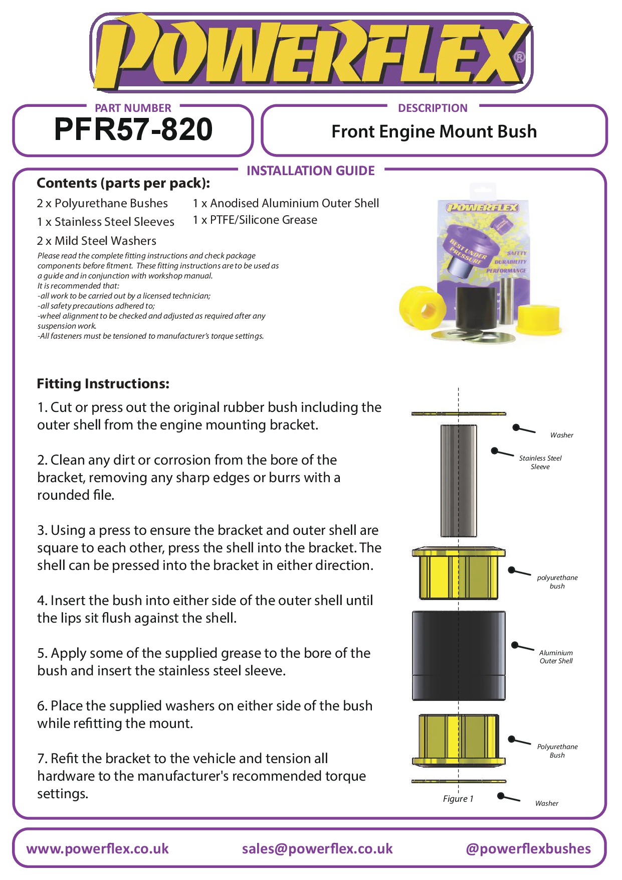 Front Engine Mount Bush 981 Boxster/Cayman, 987 Boxster, 987C Cayman, road