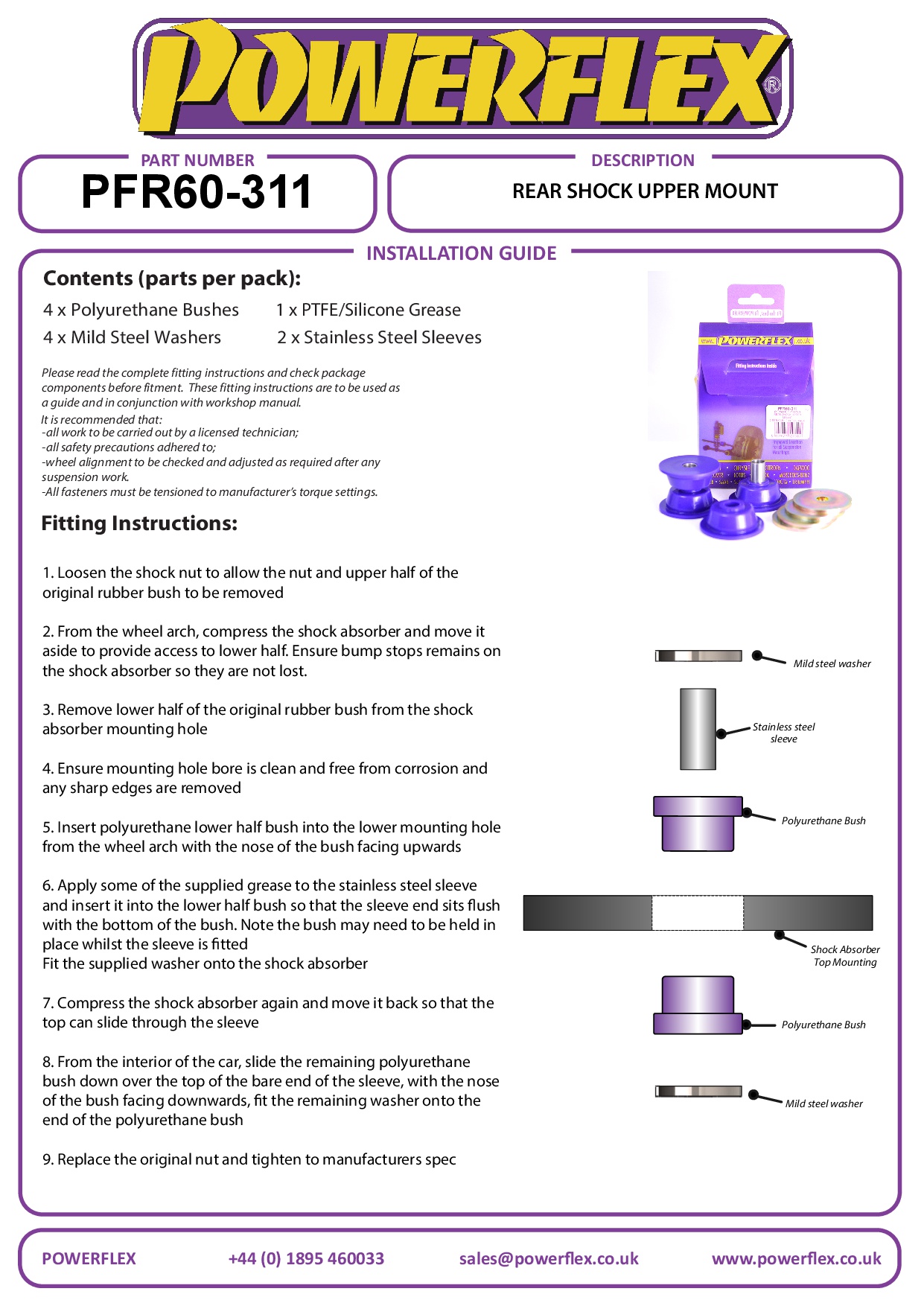 Rear Shock Upper Mount Clio Models, road