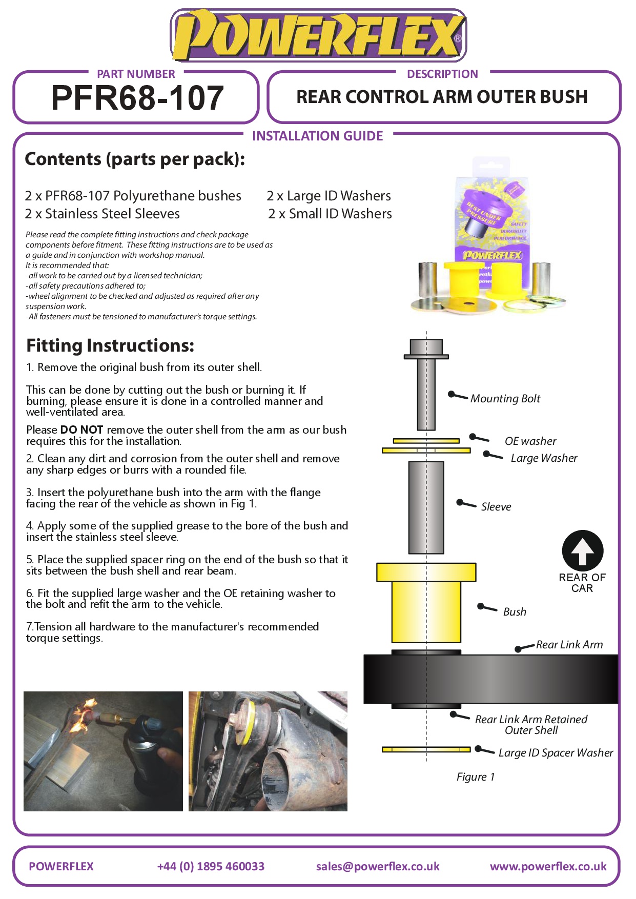 Buitenste bus achterste draagarm ForTwo 450, Roadster 452 inc Brabus (2003 - 2005), straat
