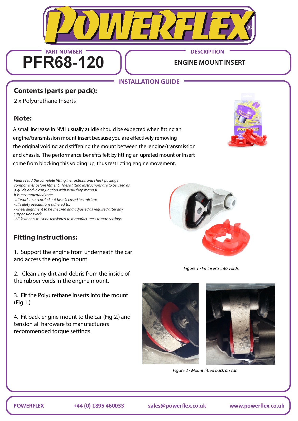 Engine Mount Insert ForTwo 451, road