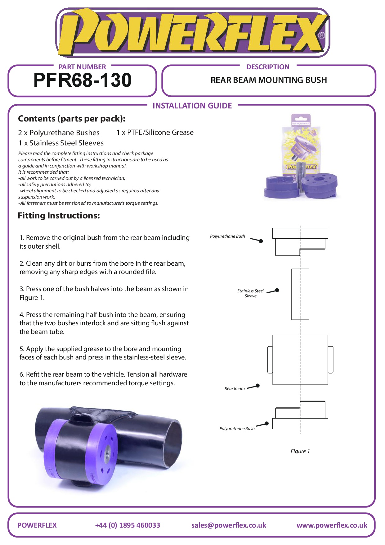 Rear Beam Mount Bush ForTwo 451, road