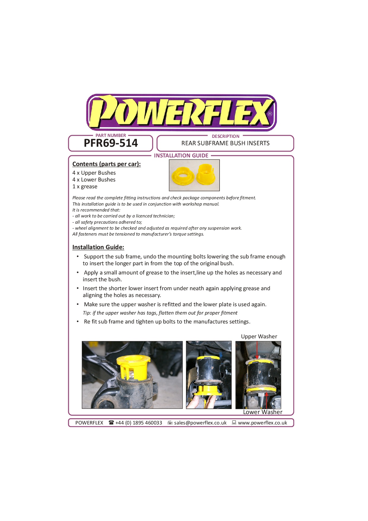 Subframe-inzetstuk achter Impreza, straat