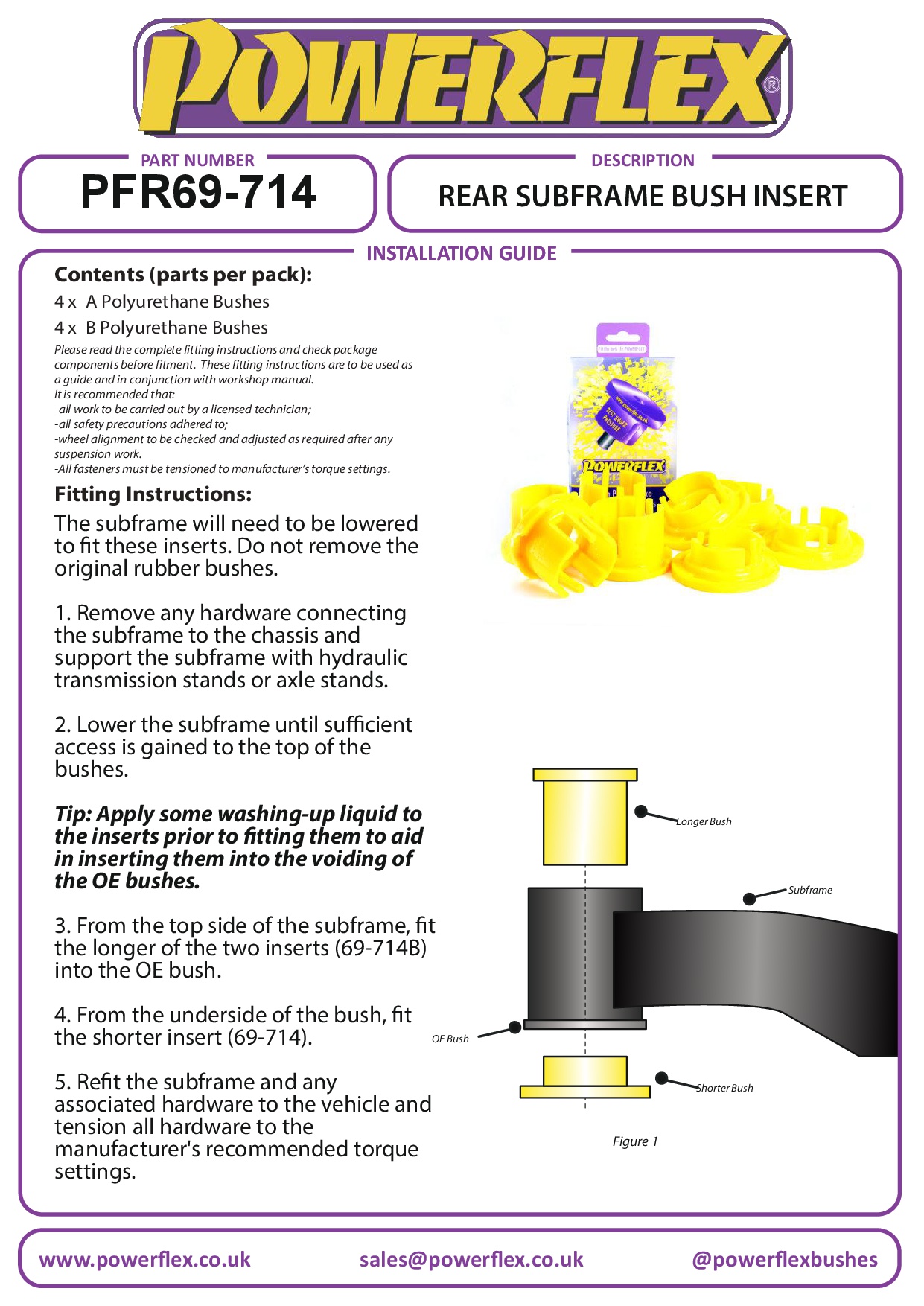 Achterste subframebus inzet tot 06/10 Forester, straat