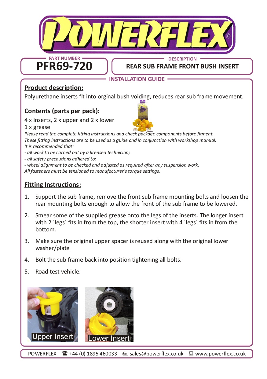 Achterste subframe Voorste bus inzet vanaf 06/10 Forester, straat