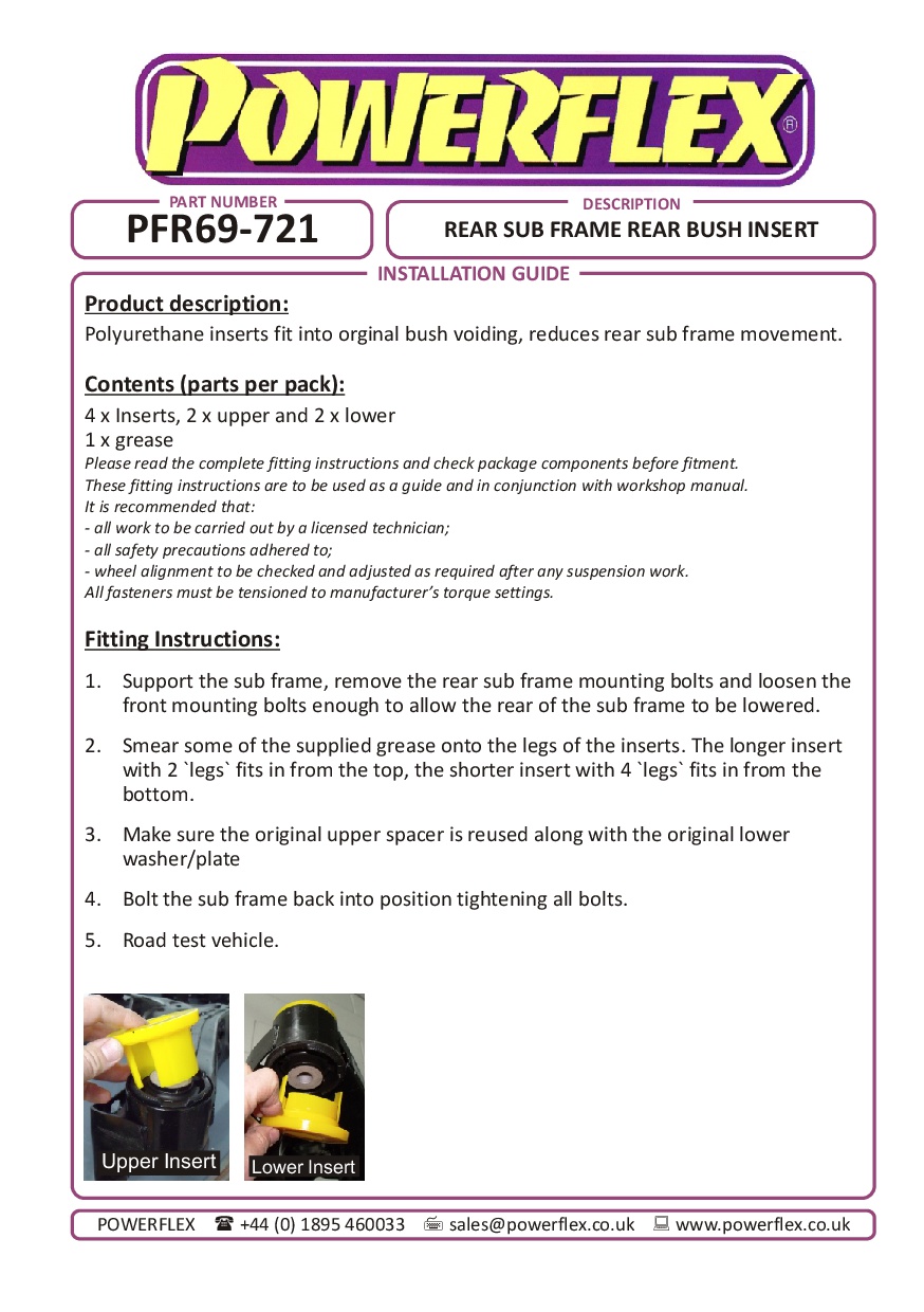 Achterste subframe achterste businzet vanaf 06/10 Forester, straat