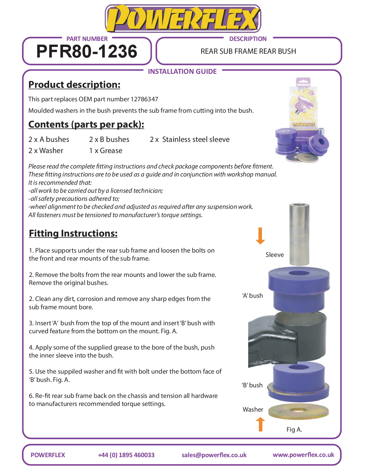 Rear Subframe Rear Bush 9-3, black
