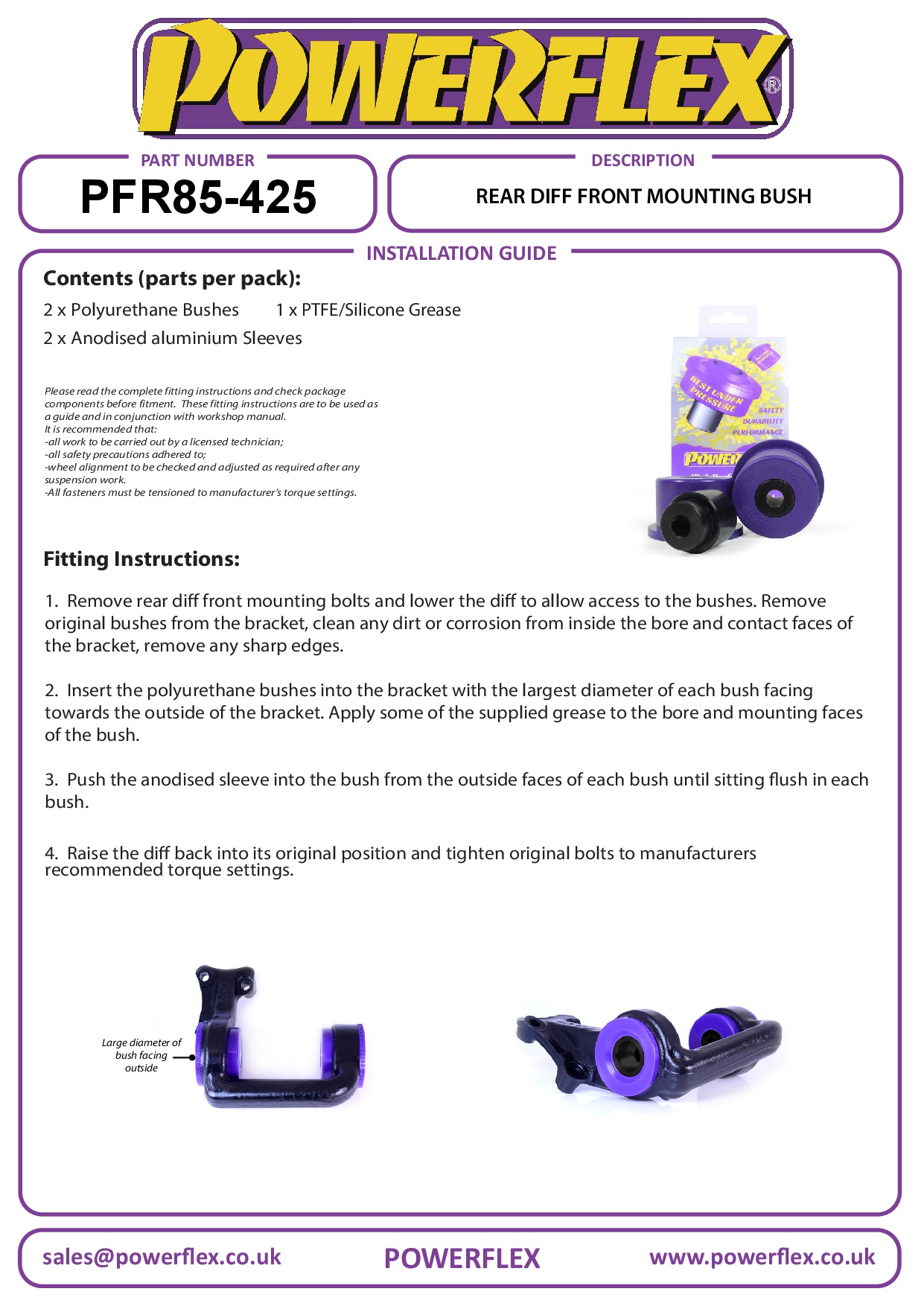 Rear Diff Front Mounting Bush A3 / S3 / RS3, TT Models, Leon Models, Octavia, Beetle Models, Bora Models, Golf, Jetta Models, road