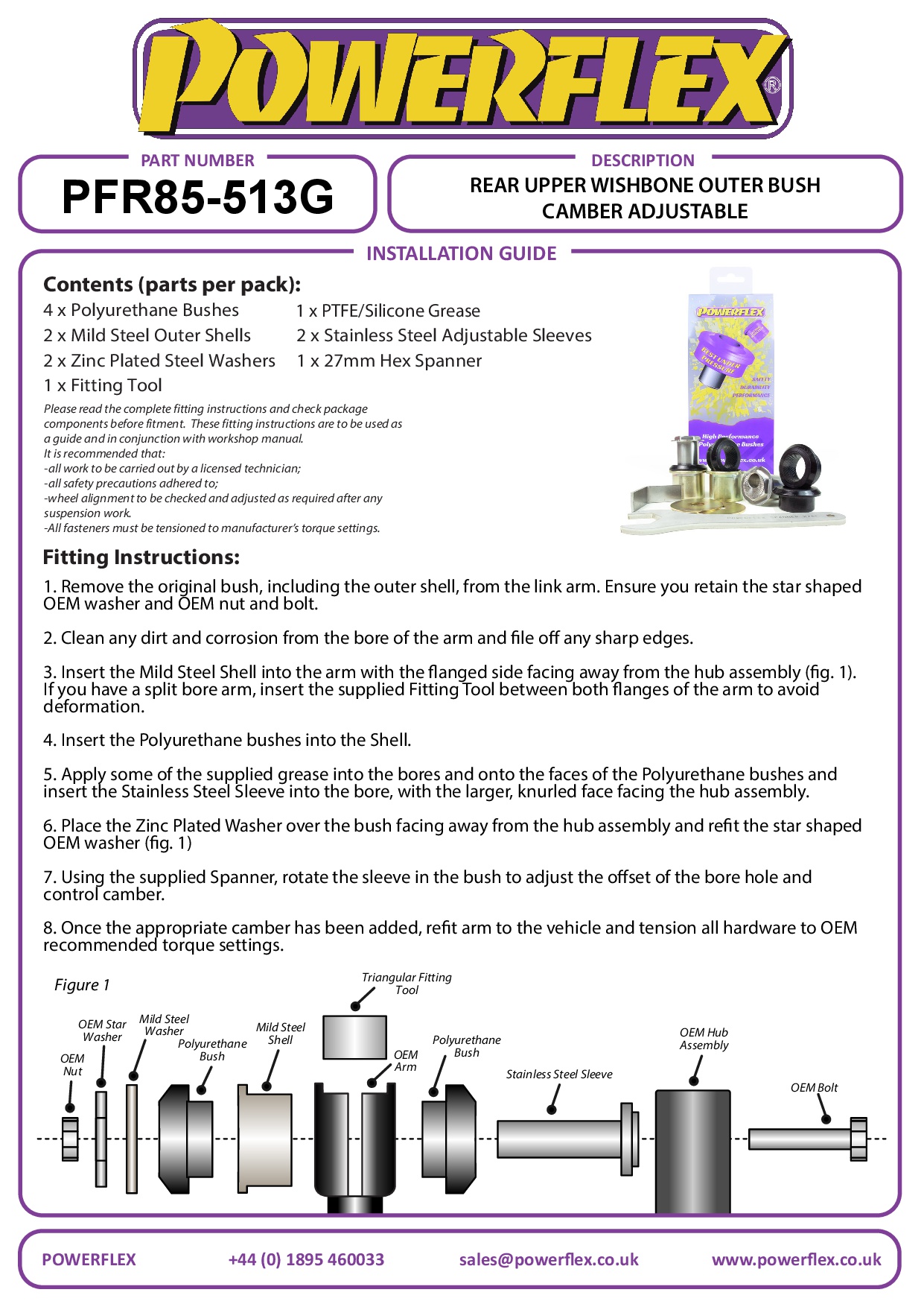 Rear Upper Wishbone Outer Bush Camber Adjustable A1 / S1, A3 / S3 / RS3, Q2, Q3 / RSQ3, TT Models, Alhambra Models, Altea 5P (2004-), Ateca, Cupra Formentor (2020 on), Leon Models, Tarraco, Toledo Models, Kodiaq, Octavia, Superb Models, Yeti 5L, Arteon, B