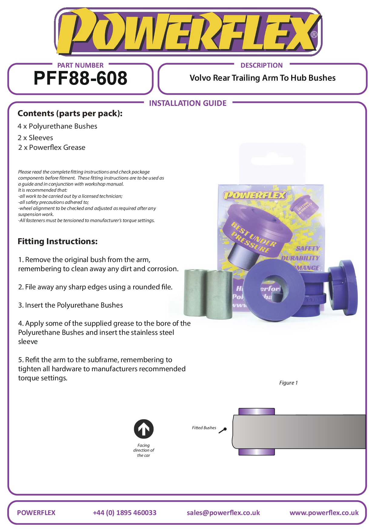 Achterste draagarm naar naafbus S60, S60 AWD, XC70 P2 (2002 - 2007), straat