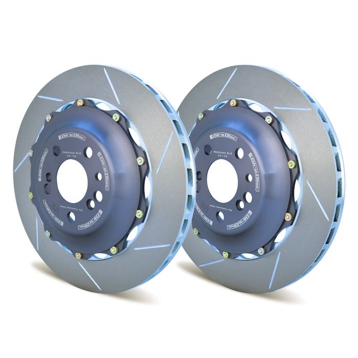 A2-123SL - GiroDisc 2-Piece Rotor Assembly-Left Mercedes-Benz / SLS AMG 2010-2014 / Coupe (C197) 2010-2014 / SLS AMG 6.2 Supercharged (w/ Iron Discs) 2010-2013