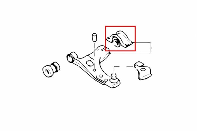 FOCUS MK1 98-04 hard voor onder draagarm bus -Big(hard rubber) 2PCS / SET