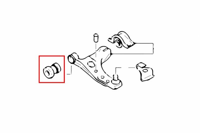 FOCUS MK1 98-04 hard voor onder draagarm bussen-SMALL(hard rubber) 2PCS / SET