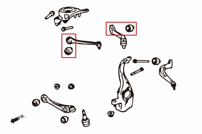 AUDI A4 06- / 07- A5 / A7 10- for Upper Control Arm Gauge BUSH(hard rubber) 4PCS / SET