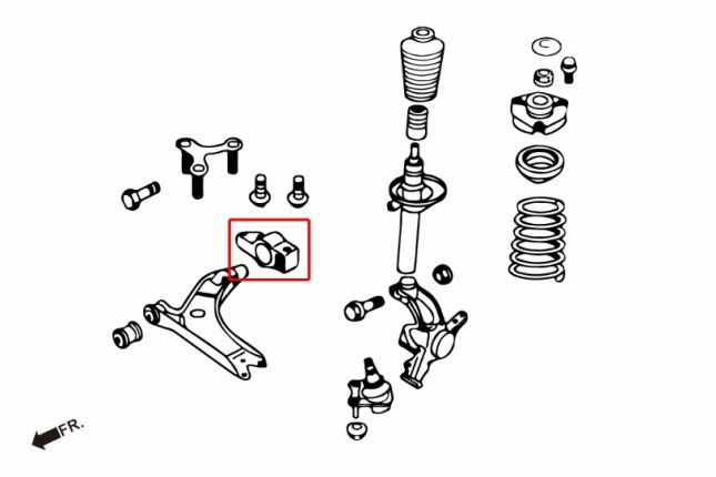 PASSAT 06- / AUDI TT / TIGUAN / JETTA Front Lower CONTROL control arm bush - BIG2PCS / SET