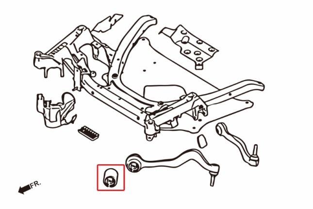 BMW E60 / M5 / E63 / E65 voor boven draagarm bus(hard rubber) 2PCS / SET