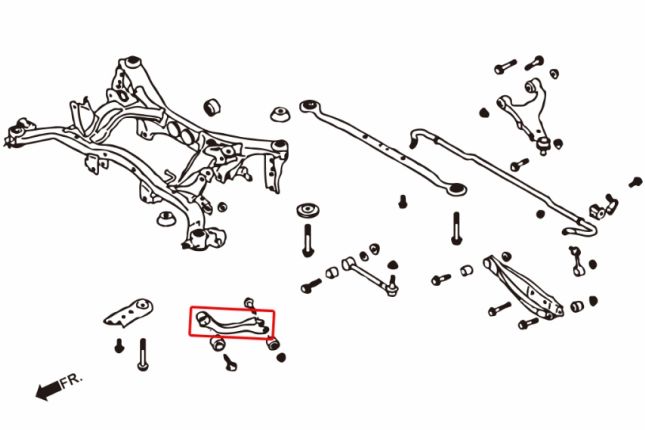 IMPREZA 13- GP / GJ / XV / FORESTER SJ 13- / WRX 14-achter trekstang (kogellager) 2PCS / SET