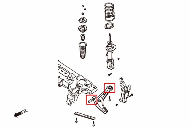 FIESTA 09- / MAZDA2 08- Voor Onder draagarm bus(hard rubber) 4PCS / SET